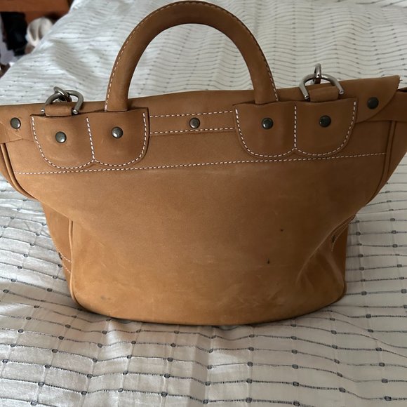 J Peterman Suede Mail Bag - Picture 2 of 8